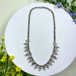 Genuine Crystal Art Deco Geometric Design Vintage Collar Necklace